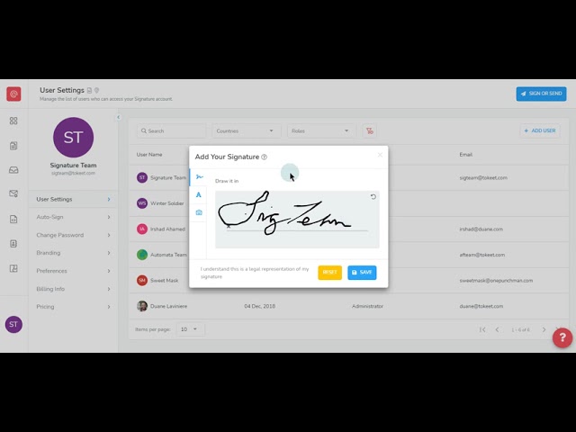 Signature: How do I auto-sign documents? 