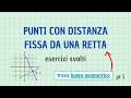65) trova il luogo geometrico dei punti con distanza specifica da una retta - esercizi svolti