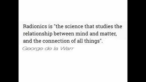 The "magic" of radionics