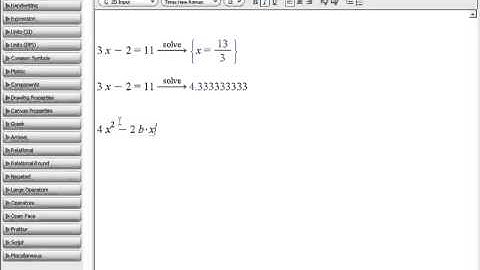 Maple Training: Solving Equations