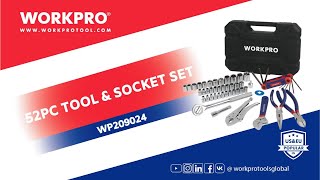 WORKPRO 52PCS Tool and Socket Set in BMC - WP209024