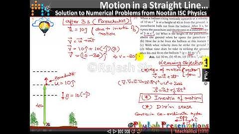 Q21)Chapter 4:Motion in a Straight Line |Solutions to Numerical Problem from Nootan Physics Class 11