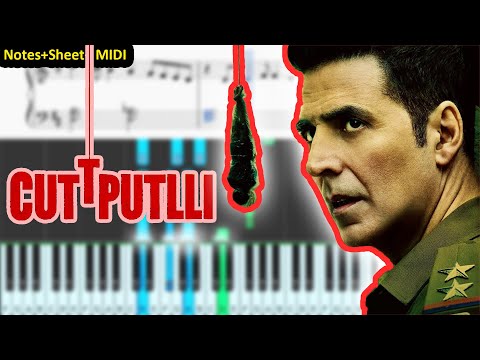 Laapata Cuttputli 2022 EASY Piano Tutorial Notes Sheet MIDI 