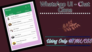 Whatsapp Chat UI Clone | UI/UX Design | Using HTML/CSS | Web Tutorials