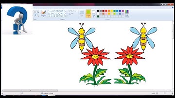 How To Draw Bee & flower in Ms Paint || howtobyak