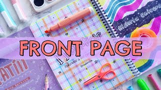 ASSIGNMENT FRONT PAGE DESIGN ? EASY COVER PAGE DESIGN FOR SCHOOL PROJECT  DIY NOTEBOOK DECORATION