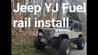 Jeep YJ Fuel rail install - YouTube