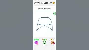 Draw in One Touch Braindom Level 12, 13 #Braindom