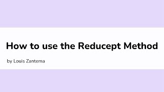 How to use the Reducept Method screenshot 3