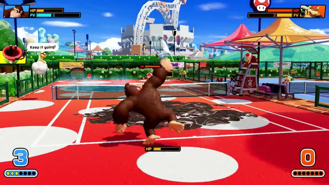 CLASH OF THE TITANS! 🦍 vs 🐢 | DK vs Bowser Exhibition | Mario Tennis Fever