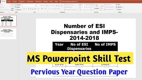 MS POWERPOINT SKILL TEST PEO JA || OSSSC SKILL TEST VIDEO SOLUTION ||