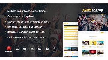 Event Champ – Multiple Events & Conference WordPress Theme | Themeforest Website Templates and