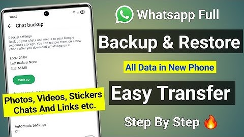 whatsapp chat backup and restore in new phone | whatsapp data transfer kaise kare | how to transfer