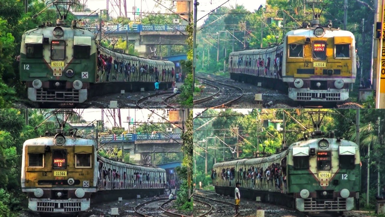 |[2 in 1]| Back to Back Most Beautifully curving Kolkata EMU Local ...