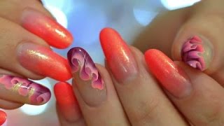 Gradient Nail Art One Stroke