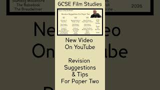 New video - suggestions for Film Studies Paper 2! #GCSE #GCSEFilmStudies #FilmStudies #GCSERevision
