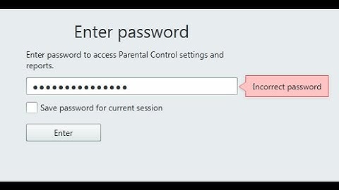 How to reset Kaspersky password protection?