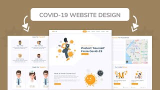 Create A Responsive Covid-19 Website Design Using HTML / CSS / JS / BOOTSTRAP - From Scratch