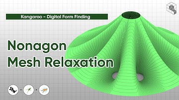 Kangaroo Mesh Relaxation | Nonagon | Rhino - Grasshopper