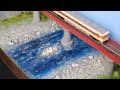 川ジオラマ - 水面表現 / Nゲージ 鉄道模型