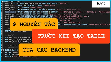9 NGUYÊN TẮC KHÔNG THIẾU với Table MYSQL trước khi khởi tạo với Lập Trình Backend | NÊN vs KHÔNG