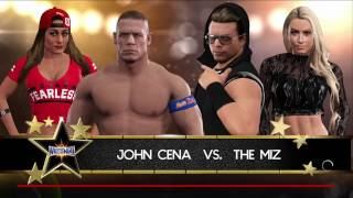 #Wrestlemania 33 John Cena (with Nikki Bella) vs The Miz (With MAryse)