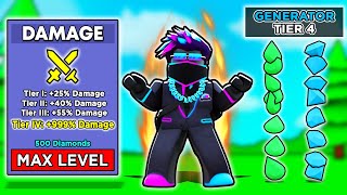 I Got THE INFINITE DAMAGE UPGRADE In Roblox BedWars!