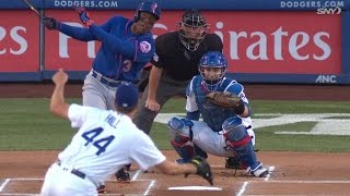 NYM@LAD: Granderson lifts a solo shot to right-center