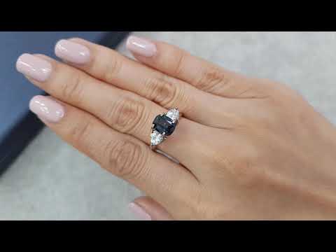 Blue cobalt cushion cut spinel 1.50 carats, Tanzania Video  № 1