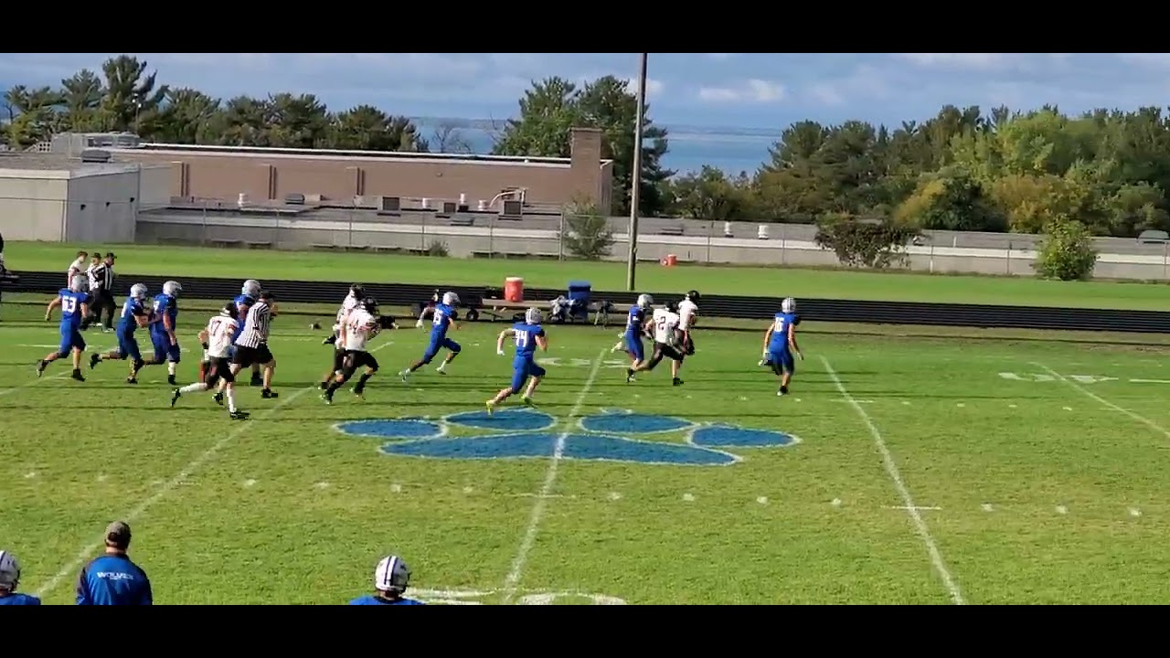 Connor Foley Menahga Braves for the win vs. Walker Tigers 24 - 22