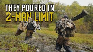 70 Degrees and Tons of Ducks! - Action in the Decoys