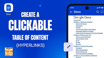 How to Create a Clickable Table of Contents in Google Docs (Hyperlinks for eBooks & KDP)