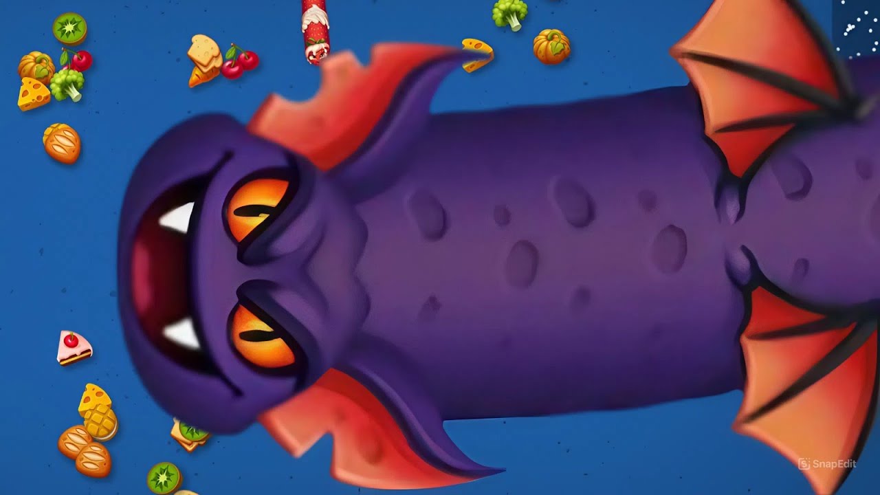 WormsZone io 🐍 GIANT Worm Top 1 Server  Insane Food Feast Gameplay