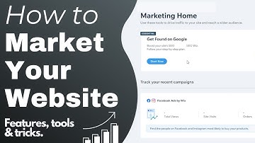 How to Use Marketing Tools to Promote Your Website- Wix SEO Tutorial