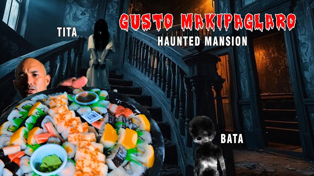 SUSHI MUKBANG SA ABANDONED  MANSION | HAUNTED FACTORY