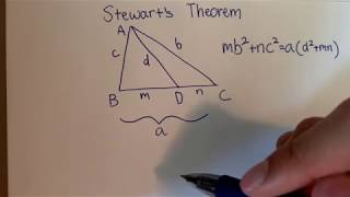 How To Prove Stewart's Theorem