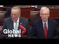US election: McConnell, Schumer comment on voter fraud allegations