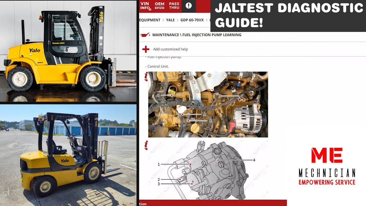 Yale GDP60V Forklift Diagnostics with Jaltest | Comprehensive Material Handling Diagnostics