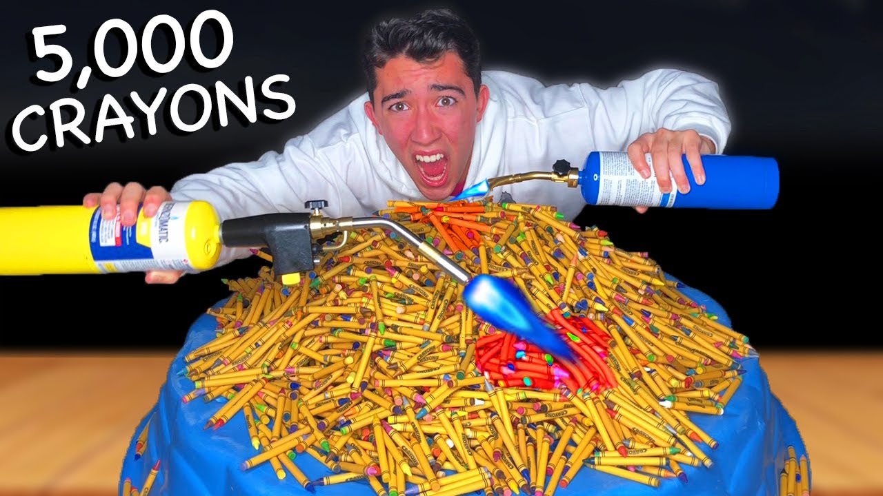 Melting 5,000 Crayons Into One Giant Crayon!! 🖍️, Melting 5,000 Crayons  Into One Giant Crayon!! 🖍️, By The King of Random