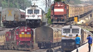 High Speed PERFECT Crossing Trains | PART - 5 | Diesel Trains vs Electric Trains | Indian Railways