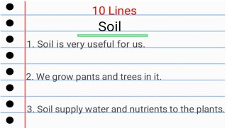 10 Lines on Soil / 10 Lines Essay on Soil / Short Essay on Soil /10 Lines Speech on Soil