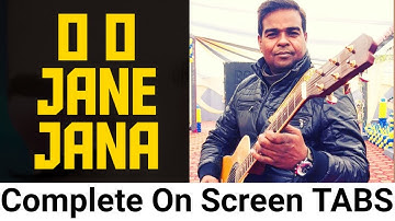 O O Jane Jana Guitar Intro Tabs and Full Song including Music on screen Tabs I Salman Khan I