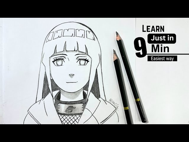 ESBOÇO - Hinata Hyuga #naruto #drawing #boruto #howtodrawanime #howtod