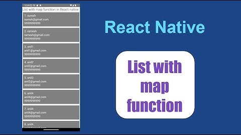 React native tutorial in hindi #14 List with map function