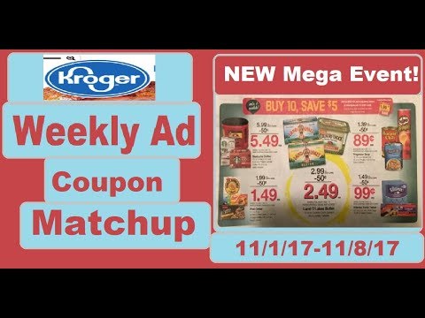 Kroger Weekly Ad Coupon Matchup- 11/1/17-11/7/17- NEW Mega Event!