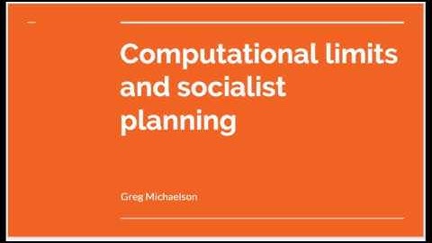 Lecture on computation limits and economics