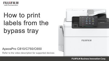 How to print labels from the bypass tray