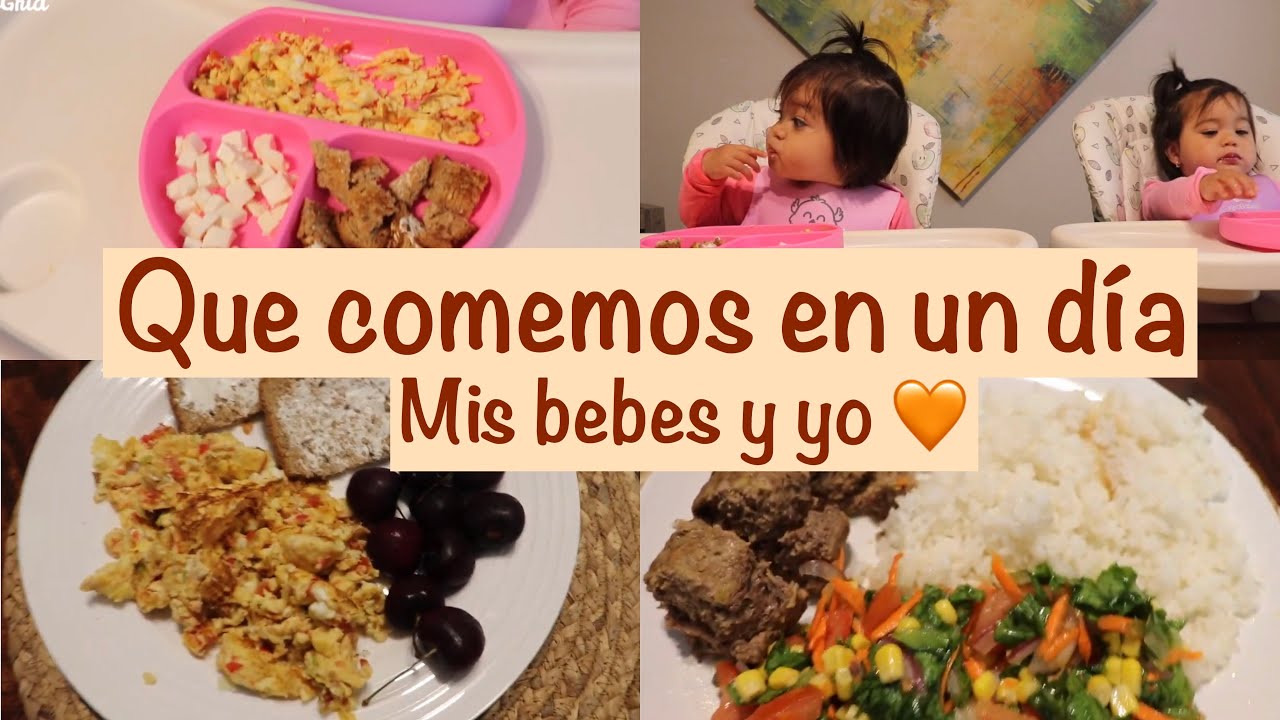 Que comemos en un día mis bebes y yo + recetas + horarios 🧡