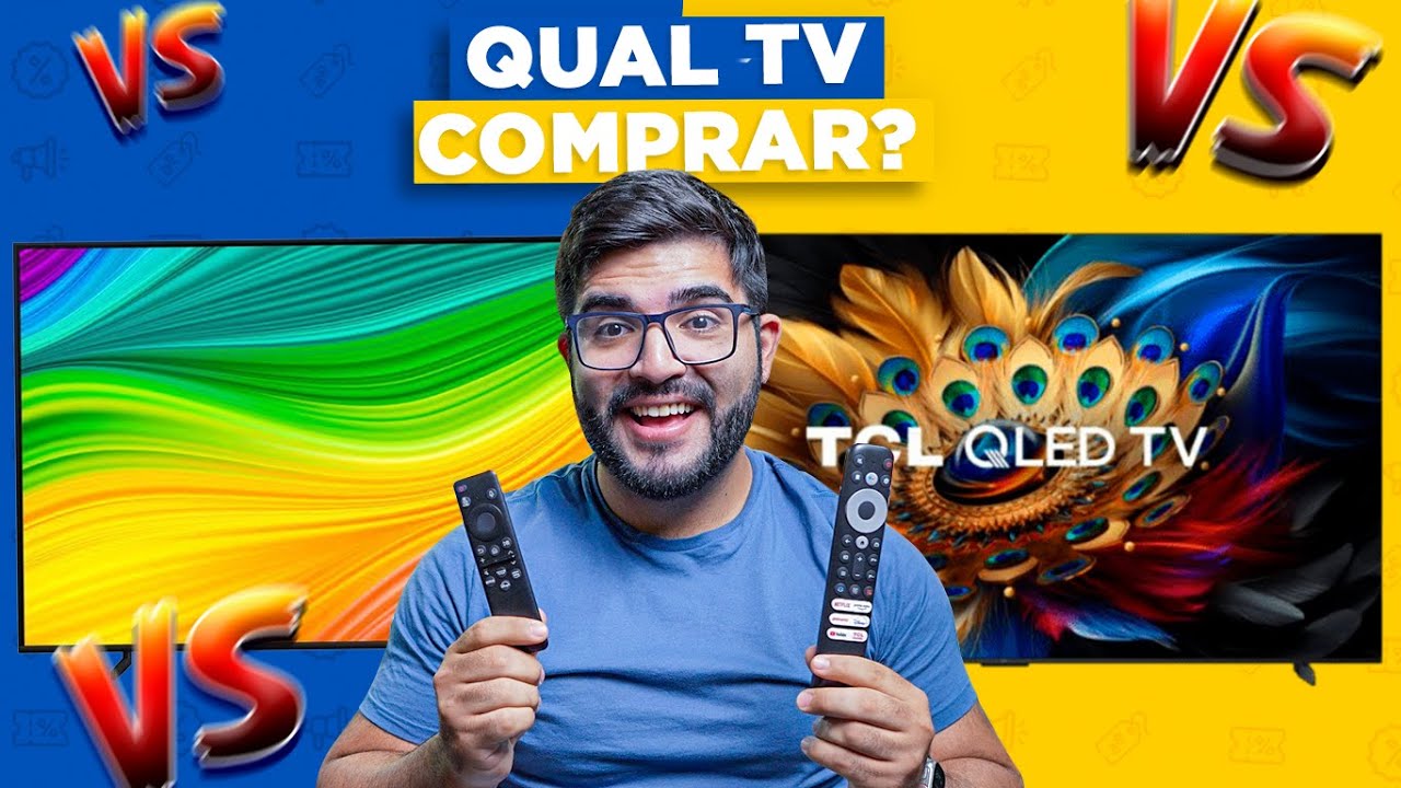 Outline Video EITA! TCL C655 vs Samsung Q60d! Qual a melhor Smart TV QLED custo benefício?