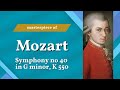Mozart "Symphony no 40 in G minor, K 550"/Molto Allegro/Andante/Menuetto; Allegretto/Allegro assai